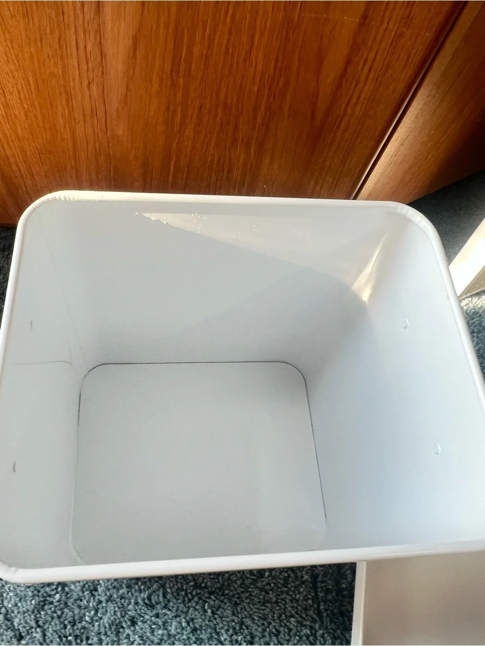 Rae Dunn White 'WOOF' Metal Dog Treat Canister Toy Container